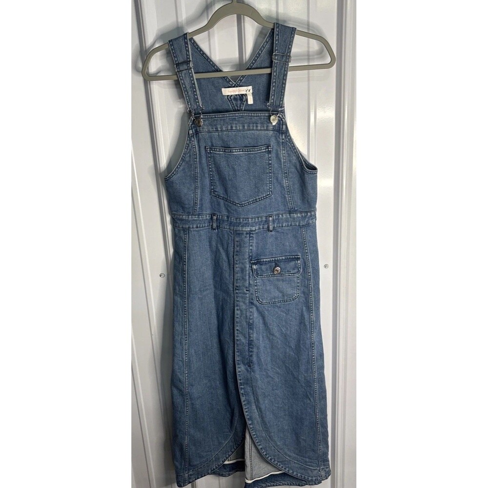 SeeByChloe Denim Overall Dress In Washed Indigo Made In Italy Size 38/ US-6